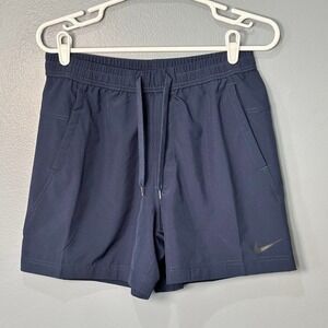 Nike Dri-FIT Shorts Womens Small Navy Blue Polyester Athletic Running Classic
